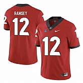 Georgia Bulldogs 12 Brice Ramsey Red Nike College Football Jersey Dzhi,baseball caps,new era cap wholesale,wholesale hats